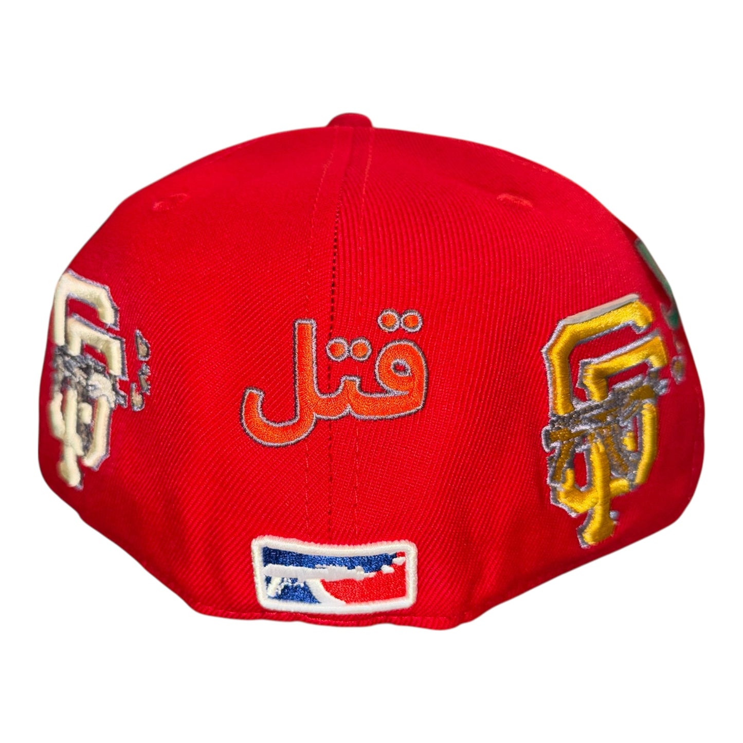 LOVE SUCKS Multi Logo FITTED CAP in Red