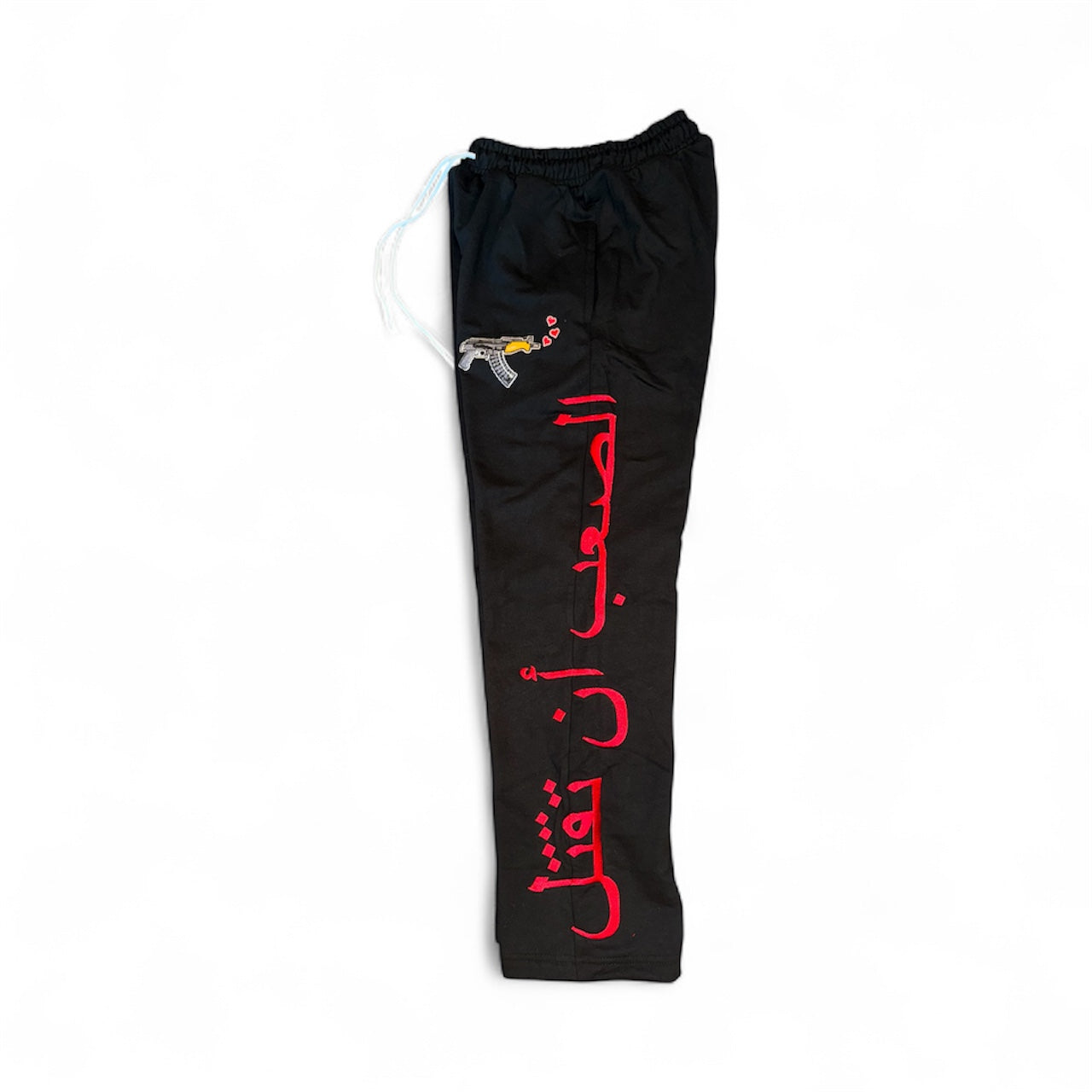 Logo Sweatpants in Black with Red