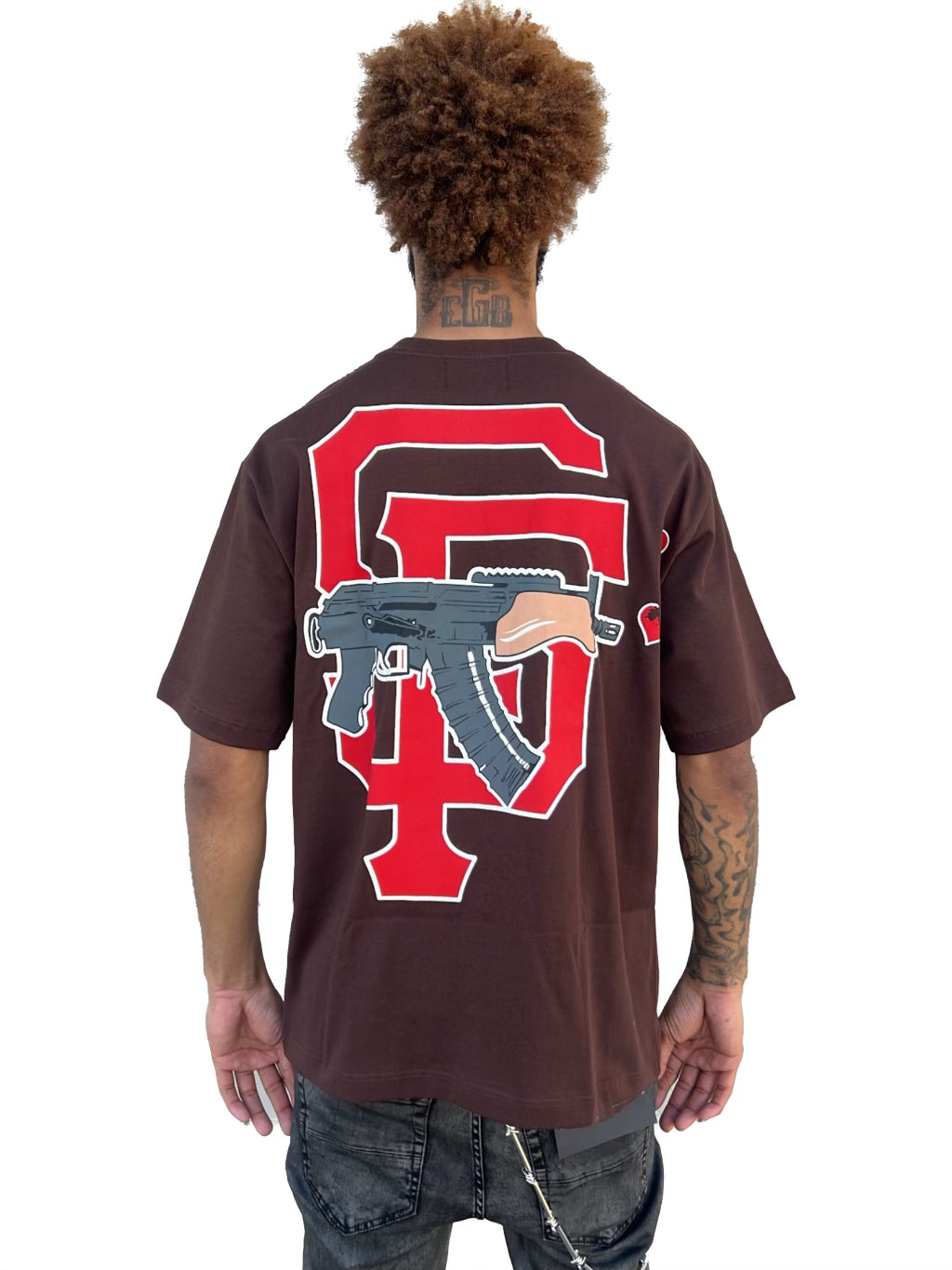 LOVE SUCKS UNIVERSITY TEE (BROWN)