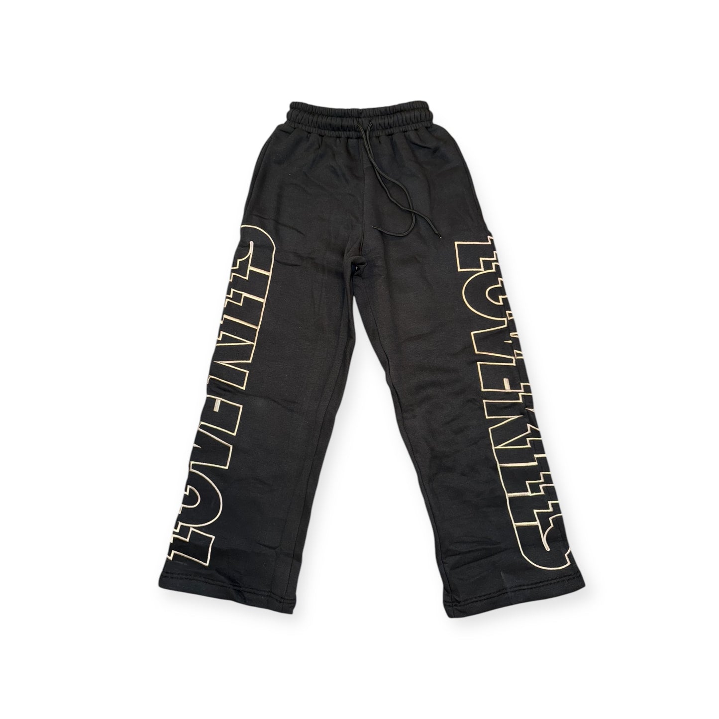 Glitched Sweat Pants in Black