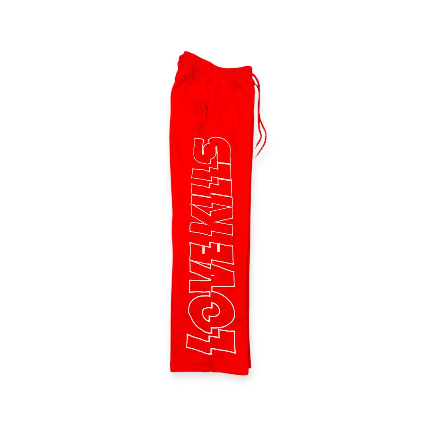 Glitched Sweat Pants in Red