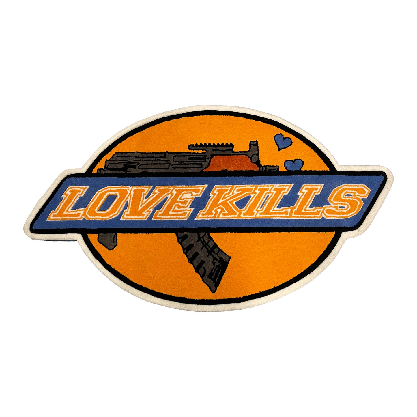 Logo Carpet in Orange/Blue/White