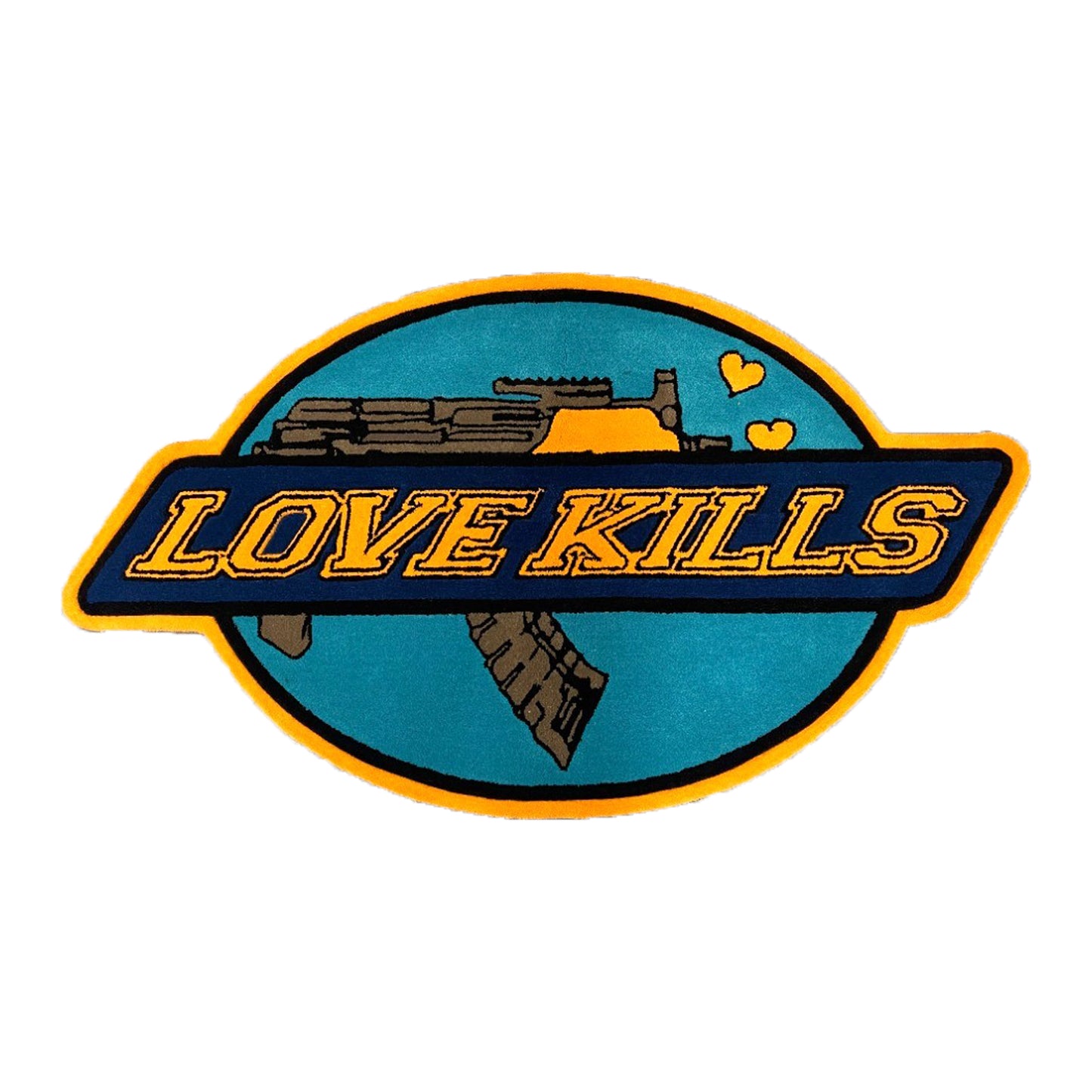 Logo Carpet in Blue/Navy/Orange