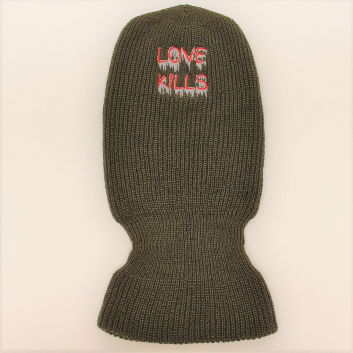 Draco Ski-Mask in Olive (Frozen Font)