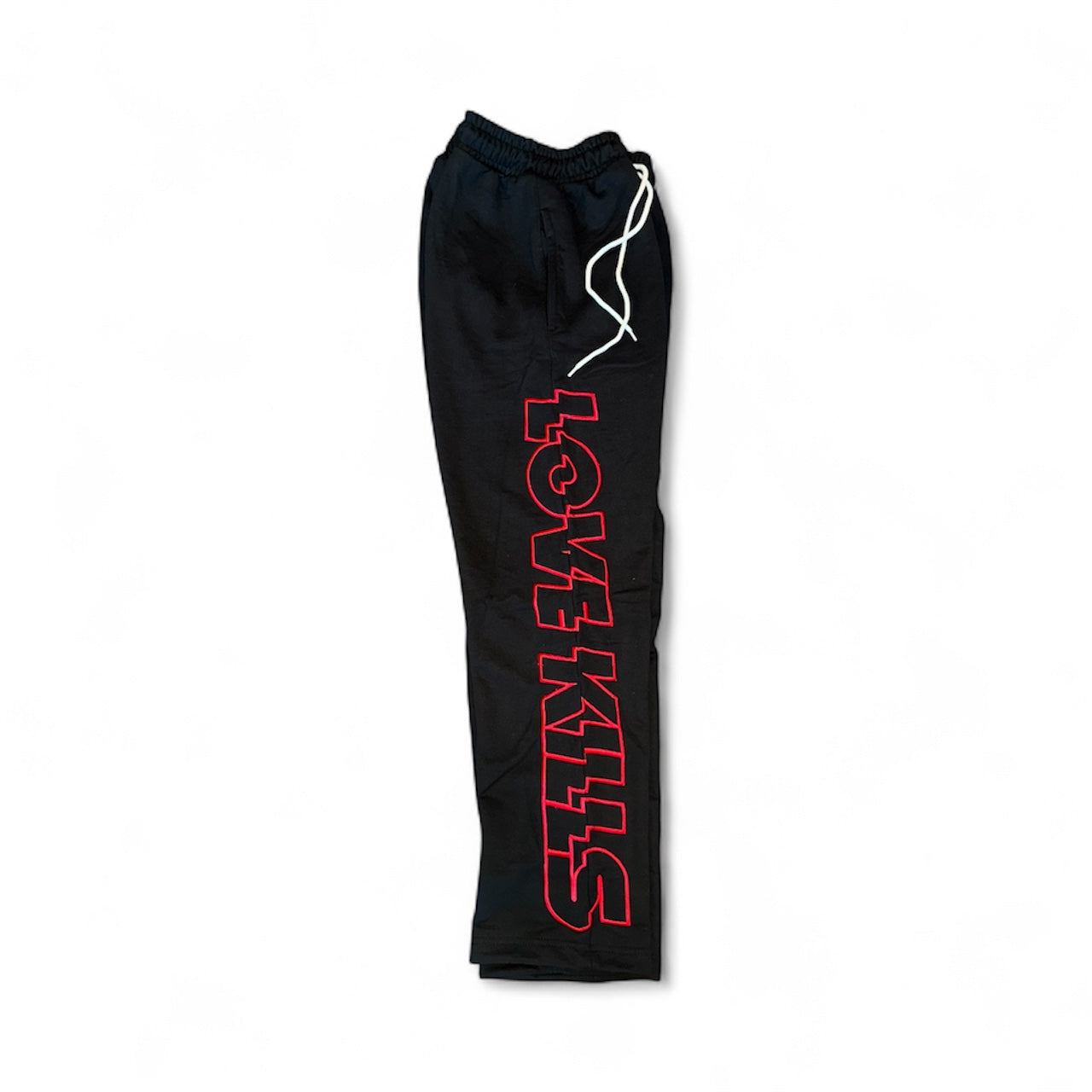 Logo Sweatpants in Black with Red