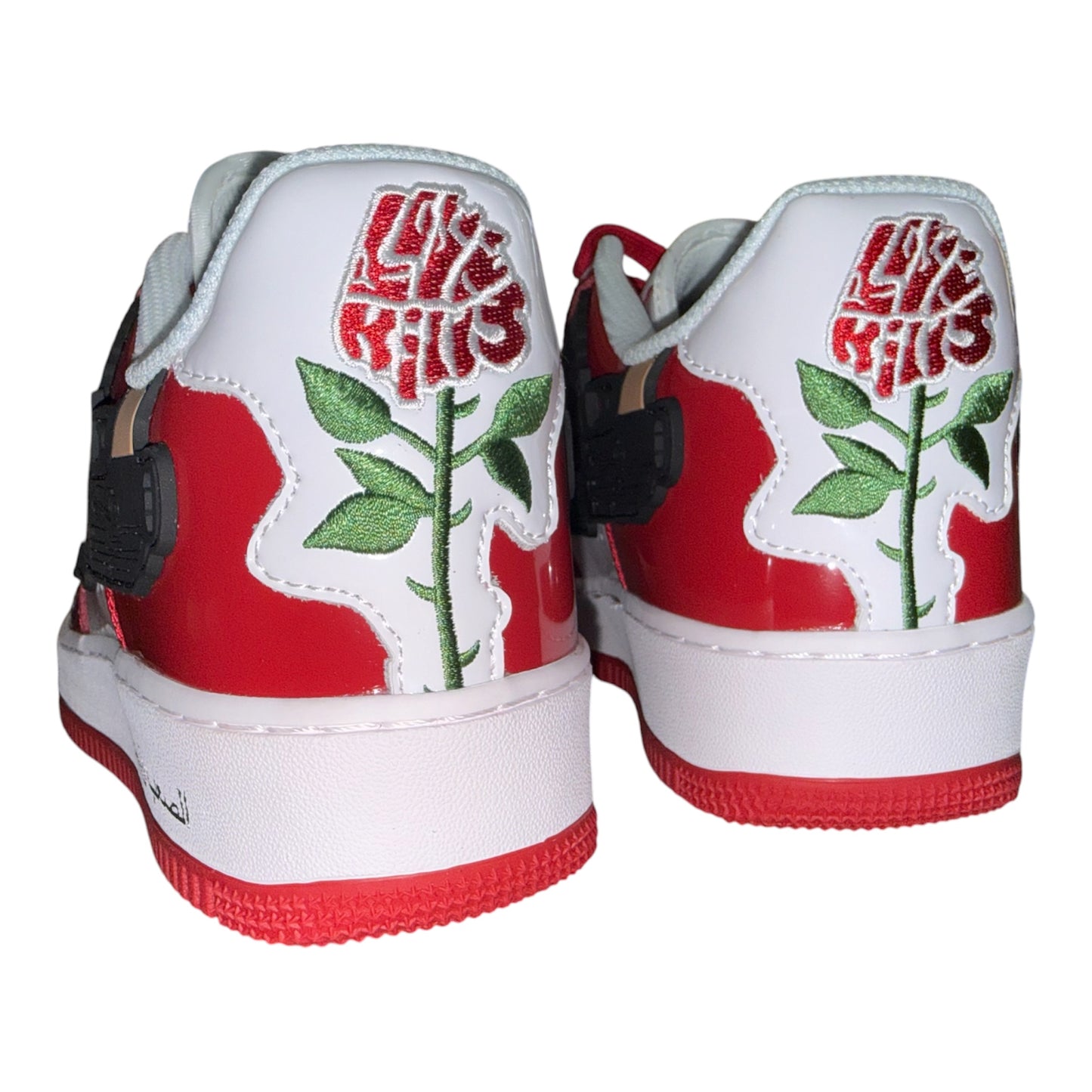 Red/white Paton leather purgers