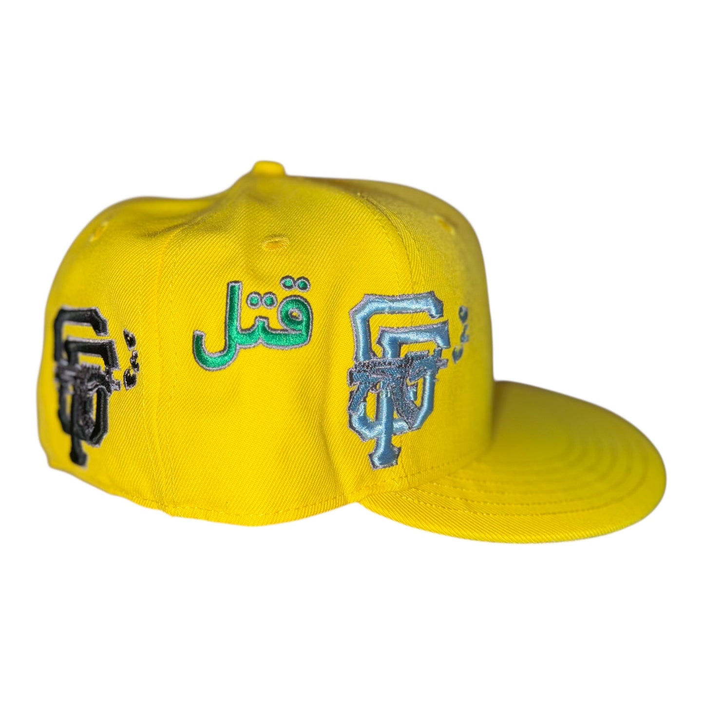 LOVE SUCKS Multi Logo FITTED CAP in Yellow