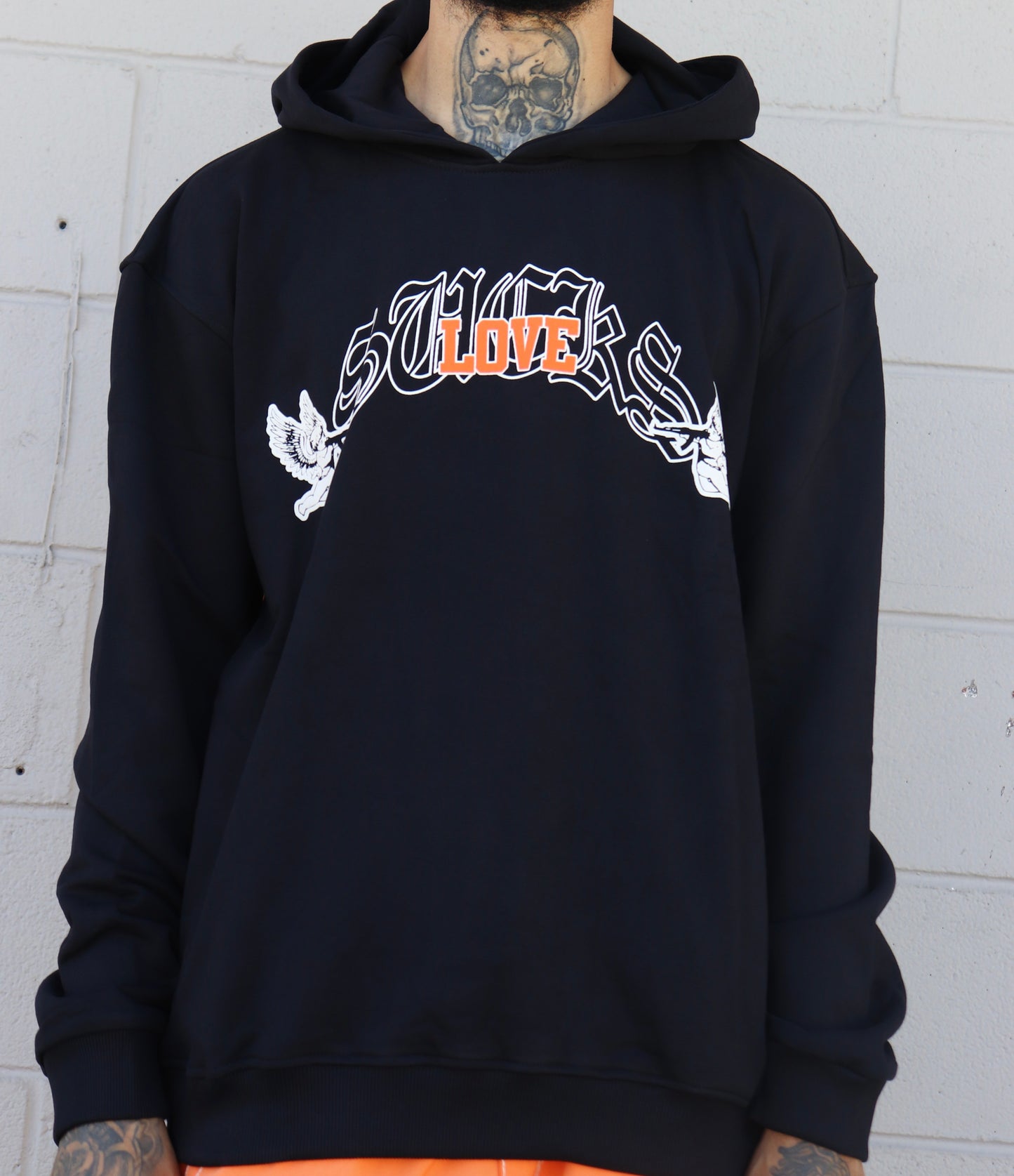 LOVE SUCKS SHOOTERS HOODIE in BLACK