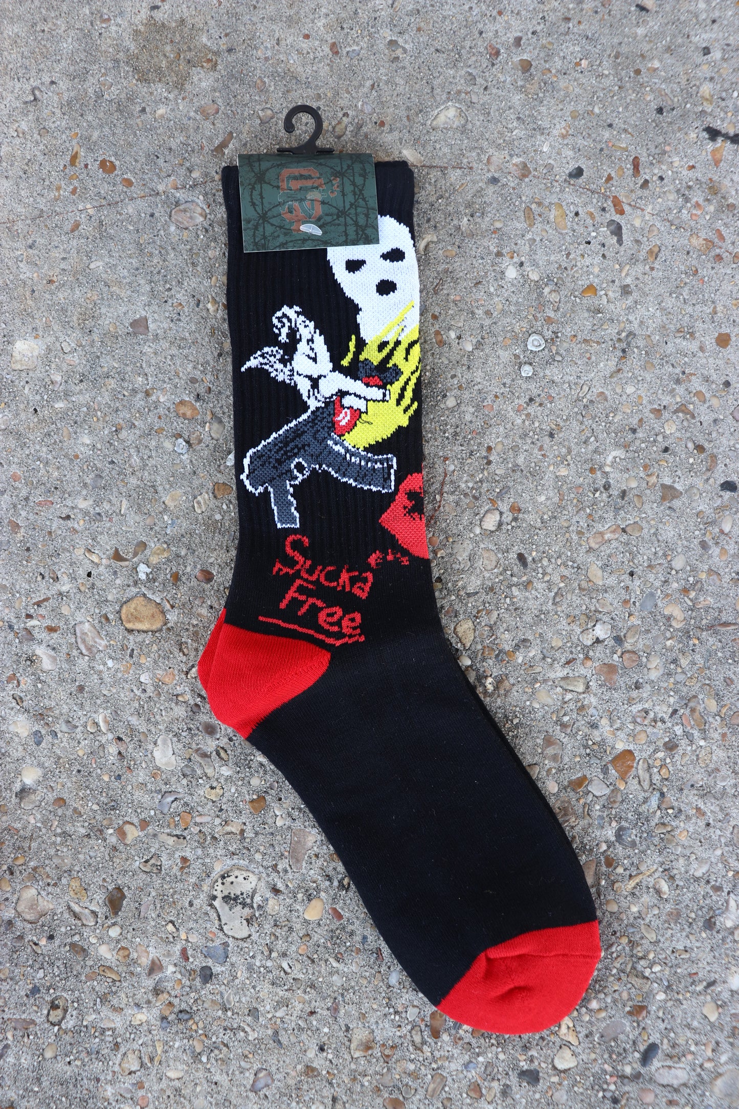 LOVE SUCKS SOCK in BLACK