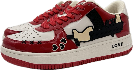 LoveKills "Purgers" Patent Leather Red/Black/White