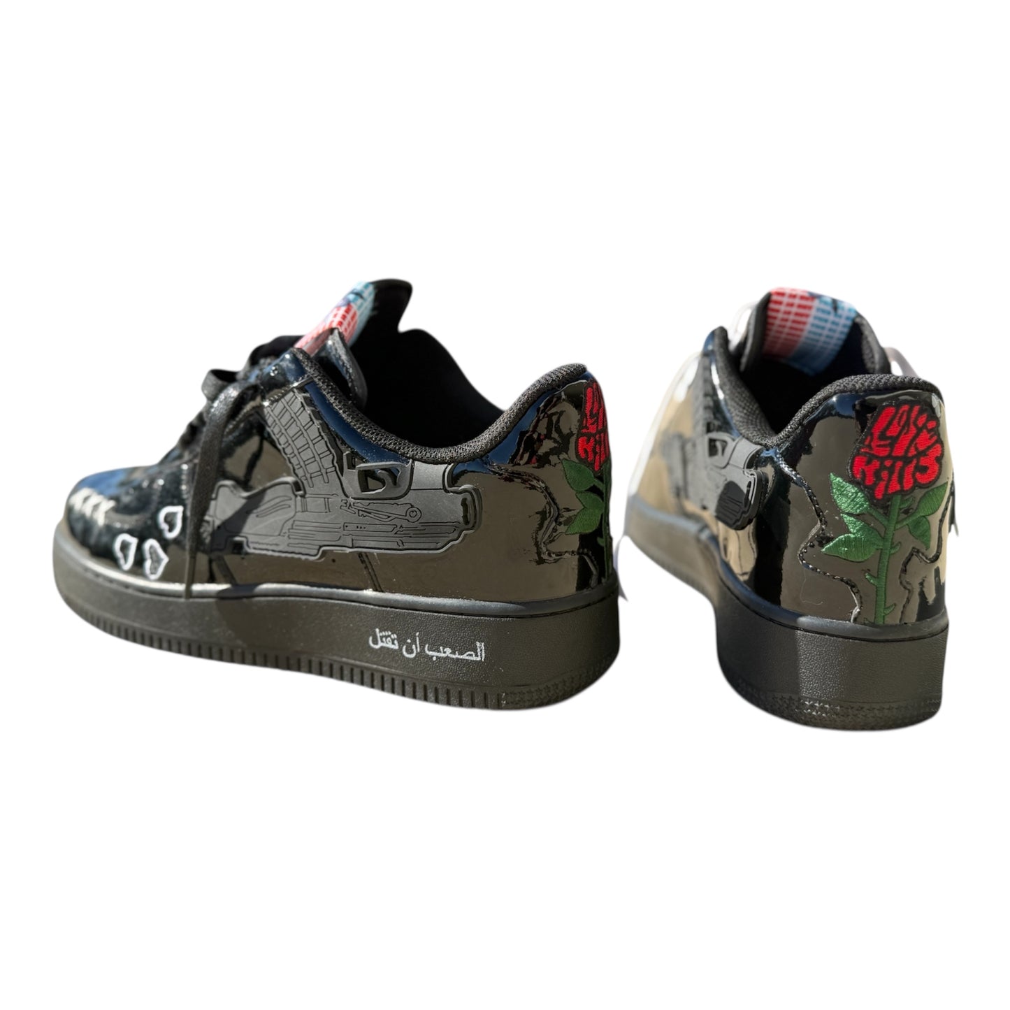 LoveKills "Purgers" Patent Leather Black/Black