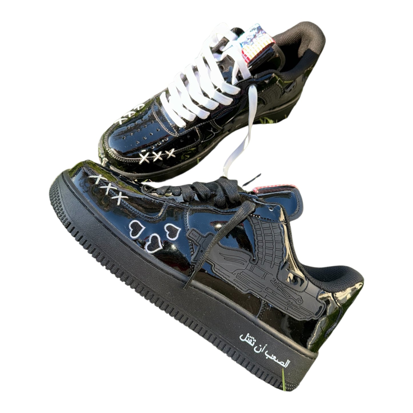 LoveKills "Purgers" Patent Leather Black/Black