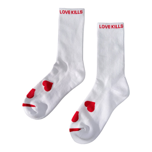 Logo Sock in White