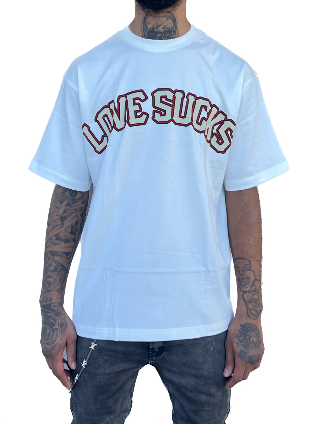 LOVE SUCKS UNIVERSITY TEE (WHITE)