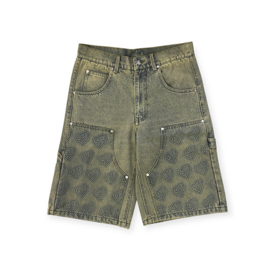 Embossed Short in Indigo Sand Wash