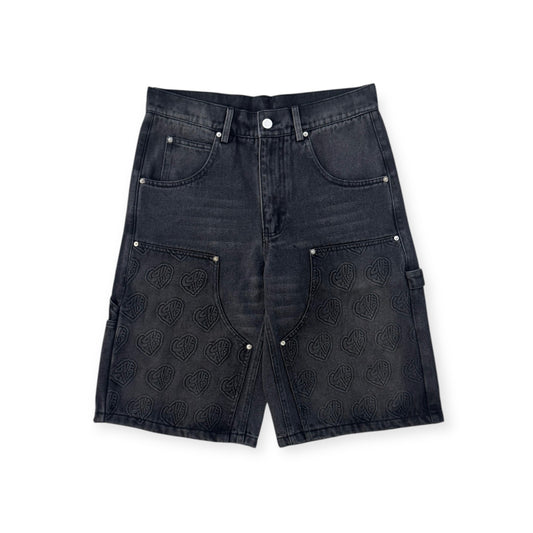 Embossed Short in Black Wash