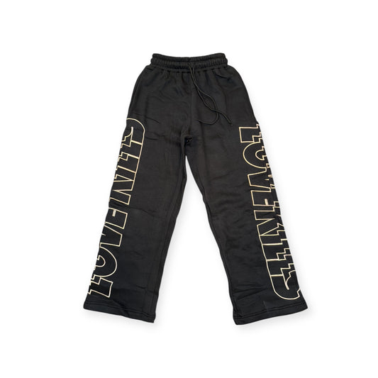 Glitched Sweat Pants in Black