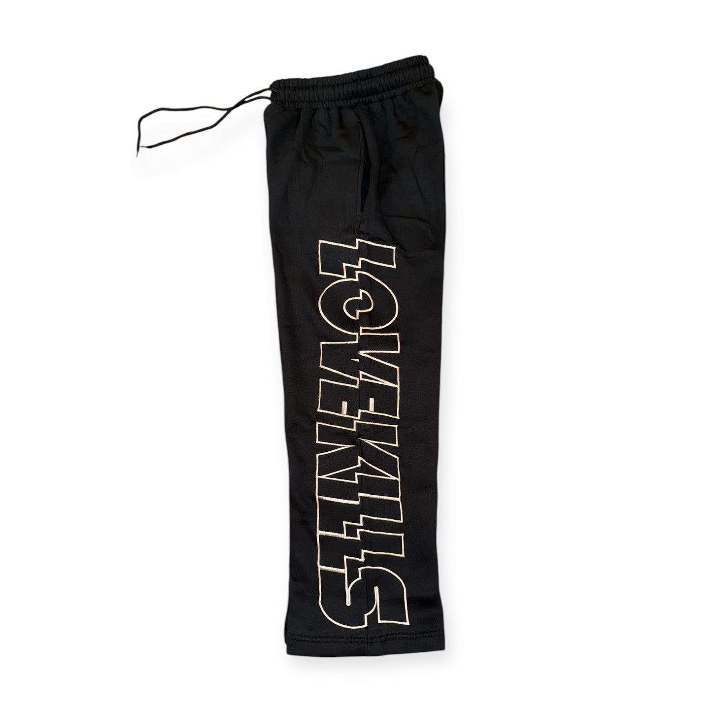 Glitched Sweat Pants in Black