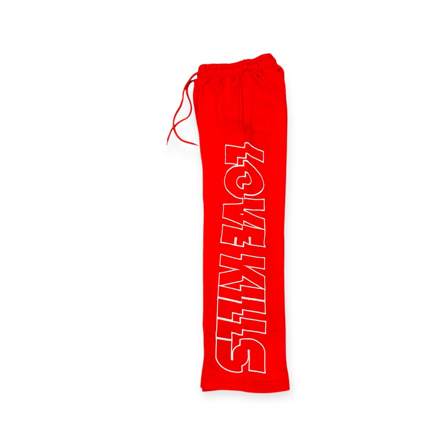 Glitched Sweat Pants in Red