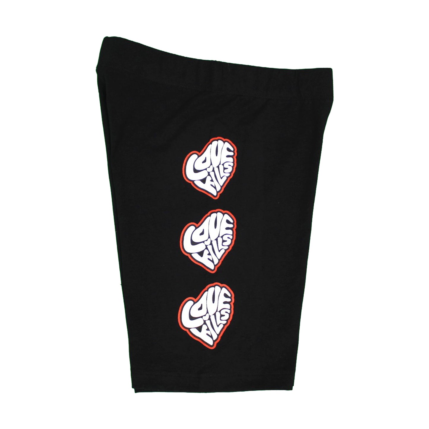 Heart Beat Biker Short in Black