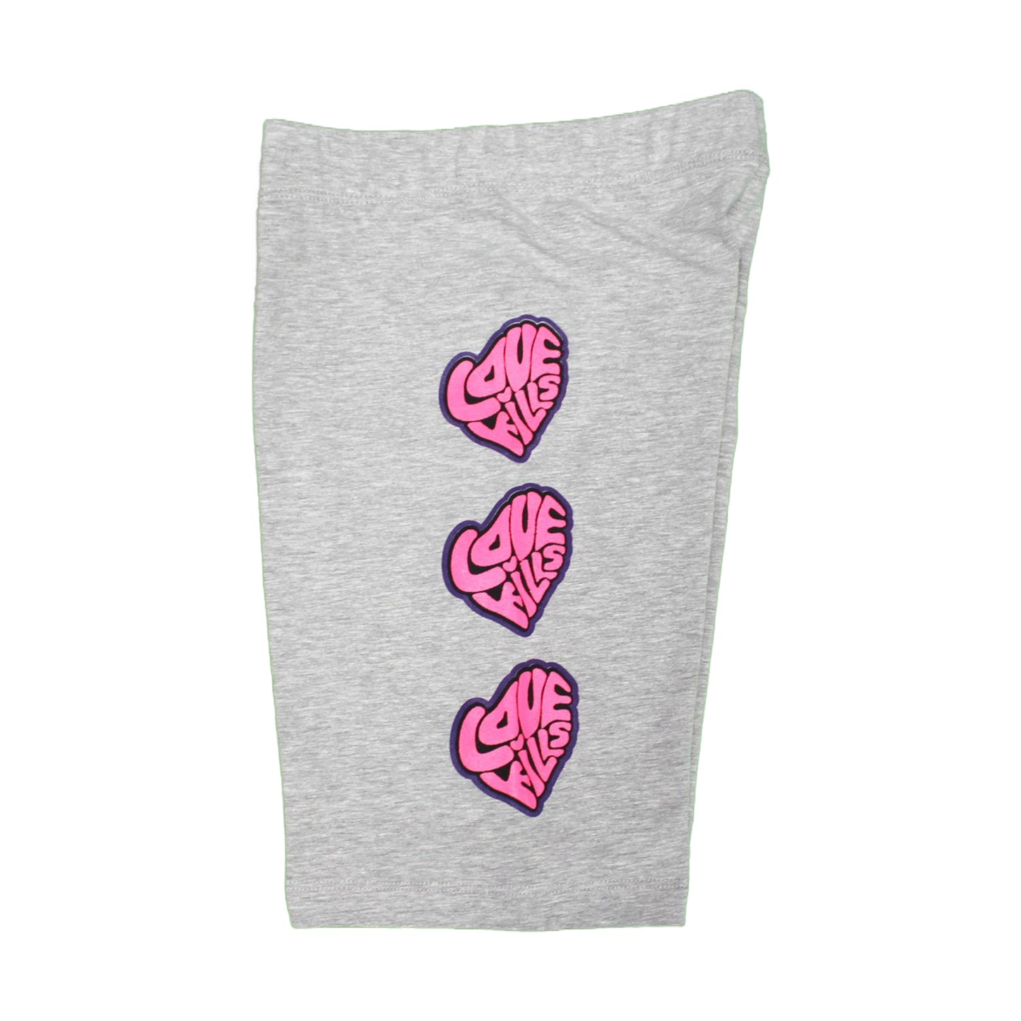 Heart Beat Biker Short in Grey