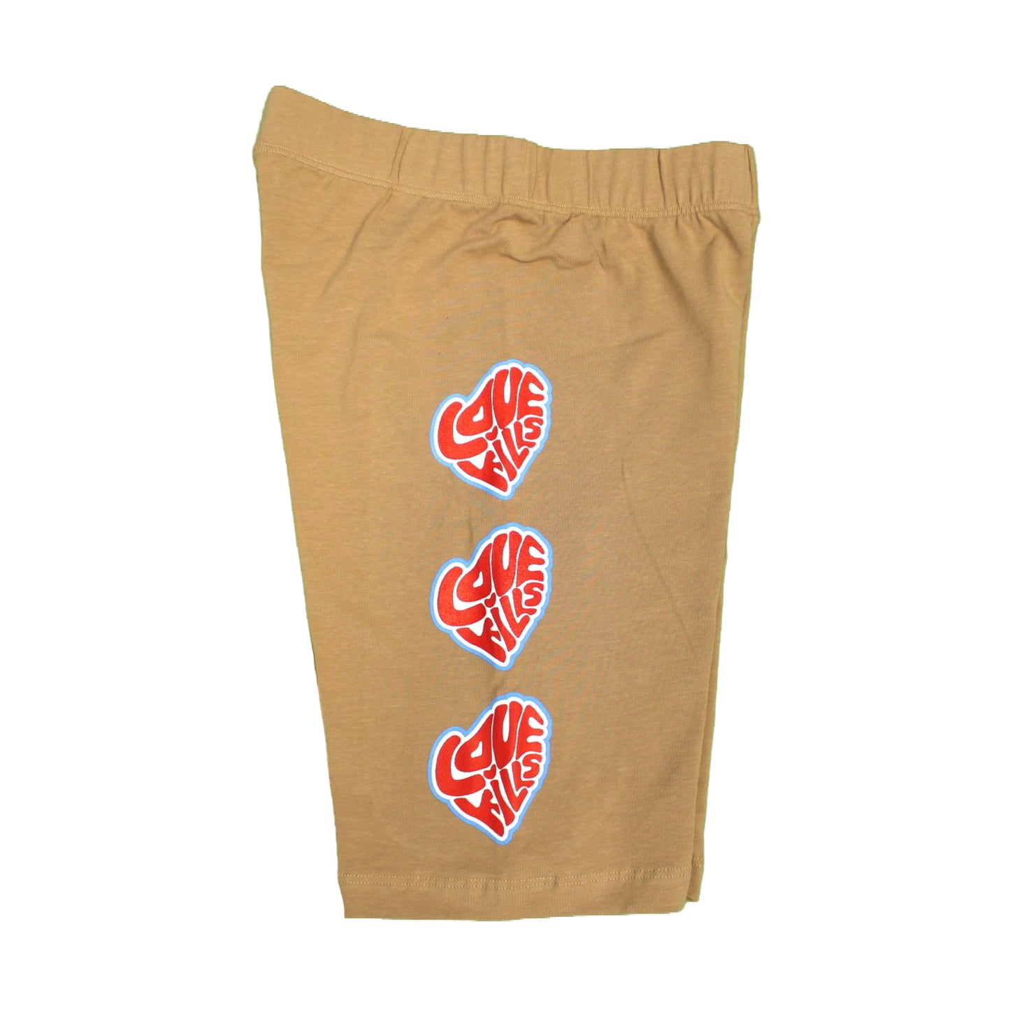 Heart Beat Biker Short in Khaki