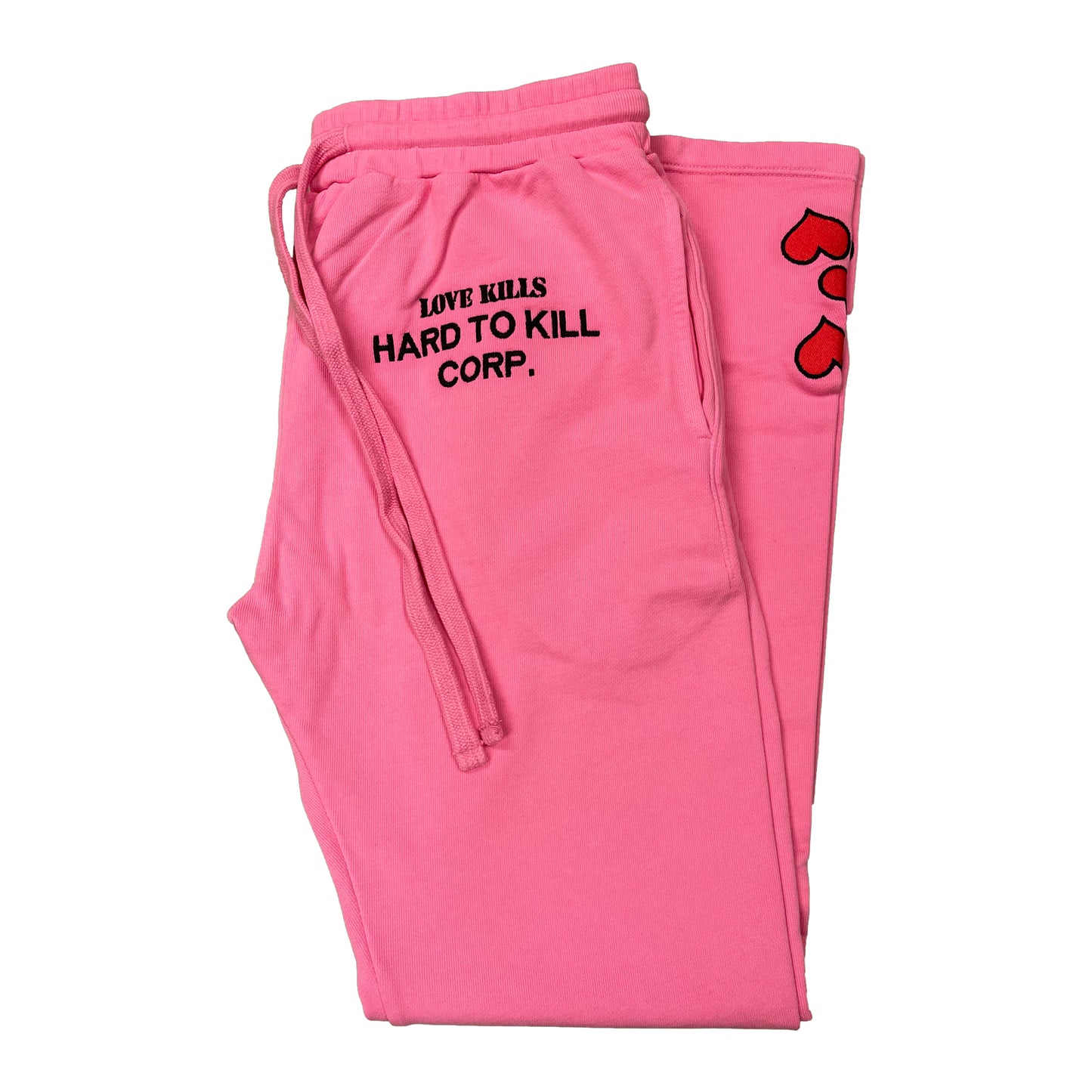 Hard To Kill Stacked SweatPants in Pink