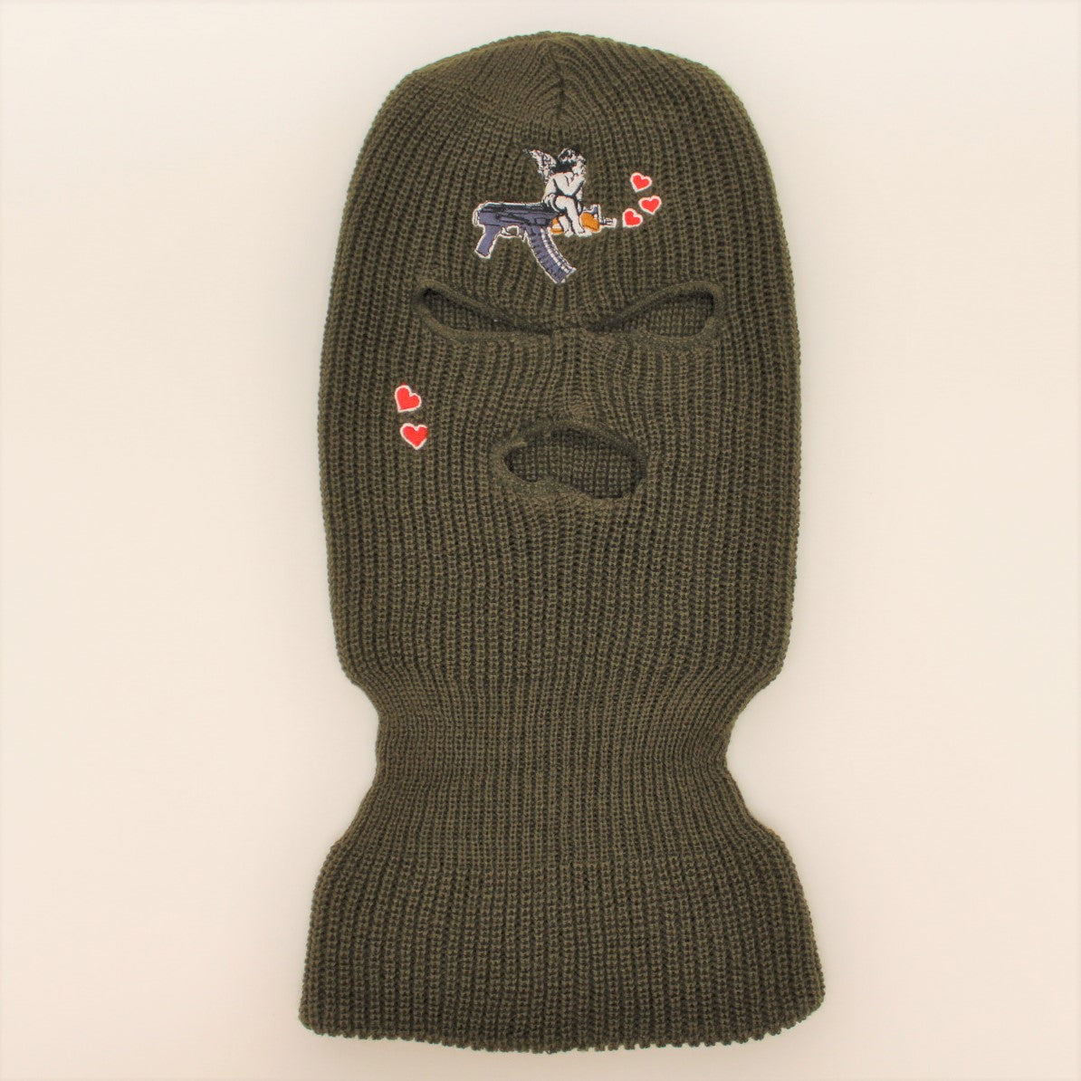 Draco Ski-Mask in Olive (Frozen Font)