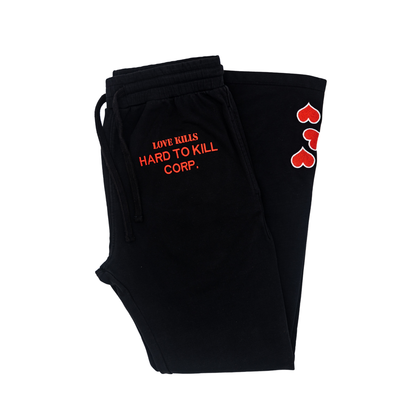 Hard To Kill Stacked SweatPants in Black