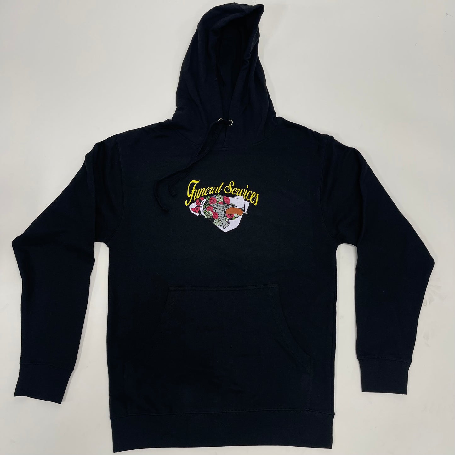 Funeral Service Hoodie in Black