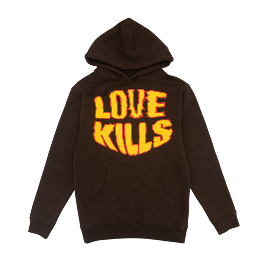 LoveKills Smiley Hoodie (BROWN)